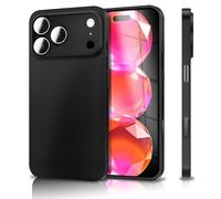 NALIA Ultra Thin Hard Case for iPhone 17 Pro - Matte & 0.3mm Slim - PHANTOM (Wafer-thin Cover & Full Camera Protection) - German Brand, Color:Black Opaque