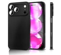 NALIA Ultra Thin Hard Case for iPhone 17 Pro Max - Matte & 0.3mm Slim - PHANTOM (Wafer-thin Cover & Full Camera Protection) - German Brand, Color:Black Opaque