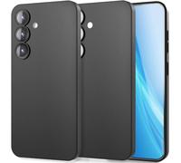 NALIA Ultra Thin Hard Case for Samsung Galaxy S25 Plus, Black Opaque | Deep-Matte Stealth Look, Feel & Grip, Precise Lens Protection, PHANTOM