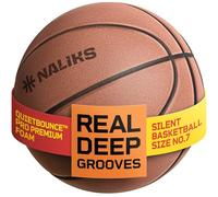 NALIKS Exercise Balls: Silent Basketball w/ 90% Original Bounciness | 29.5″ Indoor Basketball, NBA Size No.7, 12.7 Oz Airless Basketball: Foam Basketball Indoor, Silent Ball w/Genuine Grooves, Color
