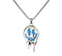 NALISASA Halloween Glow in The Dark Ghost Pendant Necklace for women, Ghost Noctilucent Scream Mask Necklace, Funny Ghost Face Necklace, Halloween Gothic Jewelry, Stainless Steel, No Gemstone