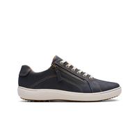 Clarks Women's Nalle Lace Sneaker, Navy Nubuck, 8 UK