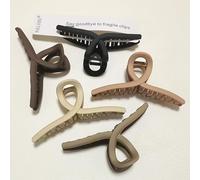 Nalodu 5 Inch Hair Claw Clips Extra Large No Slip Big Matte Clip for Curly Long Thick Hair Women, 5 Pack