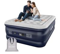 NALONE King Air bed, Inflatable mattress with Built in Pump, 193x137x46cm Double Blow Up Mattress in 3 Mins Self-Inflation/Deflation, Portable air