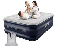 NALONE King Air bed, Inflatable mattress with Built in Pump, 203x152x46cm Double Blow Up Mattress in 3 Mins Self-Inflation/Deflation, Portable air