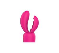 Nalone Silicone Ripple Attachment for Vibrator and Massage Stick, Pink