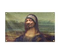 NALORA Mona Lisa Tapestry 3X5 FT Funny Flags With 4 Brass Grommets For College Dorm Room Gift Home Man Cave Decor