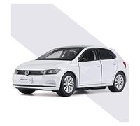 NALora Scale Finished Model Car 1:32 For Volkswagens Polo Plus Diecast Alloy Car Model Toy Children Gift Sound Light Mini Car Collection Miniature Replica Car (Color : White)