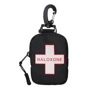 Naloxone Overdose Response Duty Belt Pouch Case - Compact Design Holds 1 Nasal Spray Dose | Insulated Silver Lining | Carabiner Clip Included (Mini)