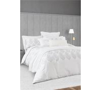 Nalu Nicole Scherzinger Dalisay Kingsize Duvet Cover Set, White & Silver