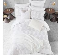 'Dalisay' Cotton Sateen Duvet Set Nalu Nicole Scherzinger White King
