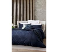 Nalu Nicole Scherzinger 'Leilani' Cotton Sateen Duvet Cover Set in Blue | Size: King Nalu Nicole Scherzinger Blue King