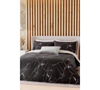 Nalu Nicole Scherzinger 'MāLie' Cotton Duvet Cover Set in Black | Size: Super King Nalu Nicole Scherzinger Black Super King