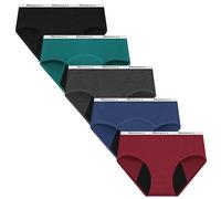 Nalwort Womens Period Underwear Menstrual Period Panties Postpartum Cotton Panties 5 Pack - - L
