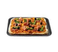 NAMAI Aluminum Non-Stick Pizza Tray, 40x28, Stone Effect, Dishwasher Safe, Oven-Safe, Black, 1 Piece