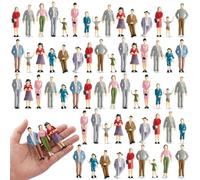 Namalu 1: 25 Scale Miniature People Figurines Tiny Painted Model Train People Mini Architectural Plastic Small Dollhouse Figures for Projects Diorama Village (Mixed Color,98 Pcs)