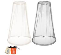 Namalu 2 Pack Midge Nets for Head Mosquito Head Mesh Net Fine Insect Fly Bug Face Netting Protecting for Camping Outdoor Hiking Climbing Walking for Men & Women(Beige, Light Gray)