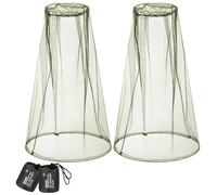 Namalu 2 Pack Midge Nets for Head Mosquito Head Mesh Net Fine Insect Fly Bug Face Netting Protecting for Camping Outdoor Hiking Climbing Walking for Men & Women (Army Green)