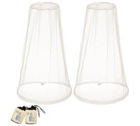 Namalu 2 Pack Midge Nets for Head Mosquito Head Mesh Net Fine Insect Fly Bug Face Netting Protecting for Camping Outdoor Hiking Climbing Walking for Men & Women(Beige)