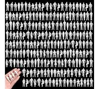 Namalu 240 Pcs, 1: 50 Scale 1.38 inch White Unpainted Mini People Figures Miniature People for Model Trains Architectural Standing and Sitting Mini Diorama Figures for Architectural Project