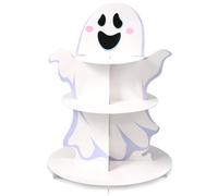 Namalu 3 Tier Halloween Cupcake Stand Boo Ghost Dessert Tower for Birthday | Boo Ghost Cupcake Display Stands, Birthday Baby Shower Decorations, Halloween Party Supplies