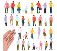 Namalu 30 Pcs Mini People Figurines 1: 150 Scale 0.47 Inch N scale | Miniature People Figures Assorted Poses, Sitting Standing People for Dollhouse Architectural Museum Dioramas Railway Scenes