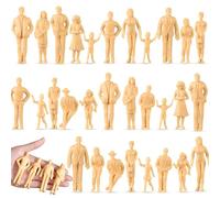 Namalu 30 Pcs Miniature People 1: 25 Scale 2.95 inch Unpainted Mini People Figures Model Trains Architectural Sitting and Standing Diorama Figures for Scale Model Train Miniature Scenes Decoration