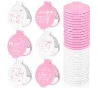 Namalu 36 Pcs Pink Bow Coquette Mini Bible Verse Compact Mirrors Inspirational Christian Gifts Bulk Women Portable Round Pocket Makeup Mirror Religious Gift for Quinceanera Purse Church Party Favors