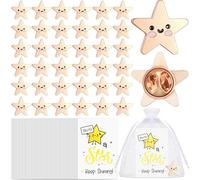Namalu 36 Sets End of Term Gifts Include You're a Star Badge Lapel Pins Bulk Inspirational Motivational Greeting Cards Organza Bags Employee Appreciation Gifts for Student Coworker Volunteer Teacher