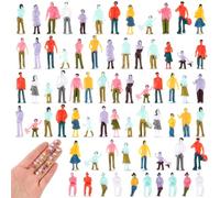Namalu 80 Pcs Mini People Figurines 1: 150 Scale 0.47 Inch N scale | Miniature People Figures Assorted Poses, Sitting Standing People for Dollhouse Architectural Museum Dioramas Railway Scenes
