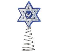 Namalu Christmas Hanukkah Tree Topper 4 Inch Mini Star of David Tree Topper Small Hanukkah Ornament Decor for Chanukah Jewish Home Xmas Wine Bottle Wedding Bridal Shower Holiday Party Decoration