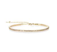 namana Gold Tennis Bracelets for Women and Teenage Girls, Dainty Gold Tennis Bracelet set with Cubic Zirconia Stones, Made from Gold Plated 925 Sterling Siver, Gold Jewellery Gifts for Women