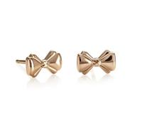 Namana Mini Bow Earrings in Rose Gold Plated 925 Sterling Silver, Cute Girls Earrings, Rose Gold Bow Stud Earrings for Women and Teen Girls, Rose Gold Jewellery for Women