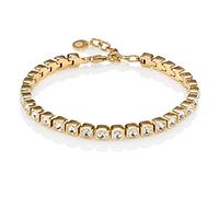 namana Tennis Bracelets for Women, Stainless Steel Tennis Bracelet in Gold, Rose Gold or Silver colour with Crystals (Gold, L)