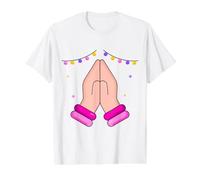 Namaskar Greeting Gesture of Respect Namaste Hindu Yogic Value Graphic T-Shirt, Men, White, M
