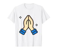 Namaskar Greeting Gesture of Respect Namaste Hindu Yogic Value Graphic T-Shirt, Men, White, M