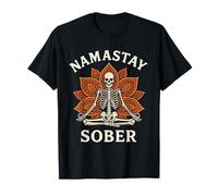 Namastay Sober, Funny Sobriety Yoga T-Shirt