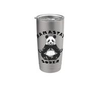 Namastay Sober Panda Recovery Support Sobriety Mediation Stainless Steel Insulated Tumbler