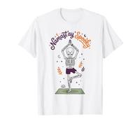 Namast'ay Spooky Yoga Skeleton Halloween Graphic T-Shirt
