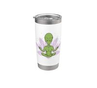 Namaste Alien Meditating Stainless Steel Insulated Tumbler