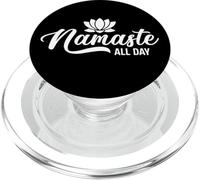 Namaste all day, yoga for women, yoga for men, girls, boys PopSockets PopGrip for MagSafe