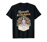 Namaste and Chickpeas, Fun Mindful Vegan Zen Yoga Meditation T-Shirt