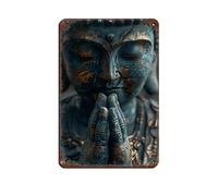 Namaste Buddha Tin Sign Vintage Metal Pub Club Cafe Bar Home Wall Art Decoration Poster Retro 8x12inch(20x30cm)