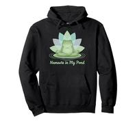 Namaste in My Pond Funny Yoga Frog Pullover Hoodie