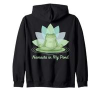 Namaste in My Pond Funny Yoga Frog Zip Hoodie