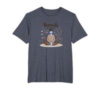 Namaste in Pyjamas: Zen Yoga Meditation Floral T-Shirt, Men's Big and Tall, Heather Blue, 5X Tall