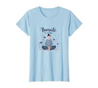 Namaste in Pyjamas: Zen Yoga Meditation Floral T-Shirt, Women, Baby Blue, XS