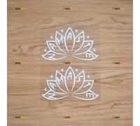 Namaste Lotus Flower Yoga India Nepal Sticker Decal Vinyl - 2 Pack White 15.2cm - for Car Boat Laptop Cup No Background Die-Cut