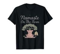 Namaste On The Farm Meditating Pig Yoga Country Life T-Shirt