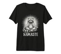 Namaste Raccoon Yoga Meditation Lover Zen Vintage Premium T-Shirt